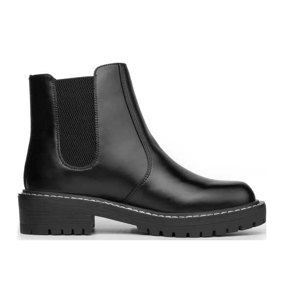 Ichigo Women's Black Chelsea Ankle Booties - Picture 4 of 12